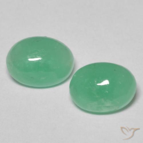 1.71ctw Naturel Vert pistache Émeraude, ovale, Translucide