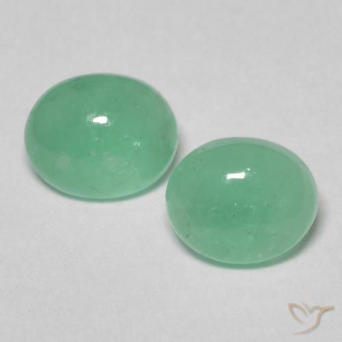 1.15ctw Naturel Vert clair Émeraude, ovale, Translucide
