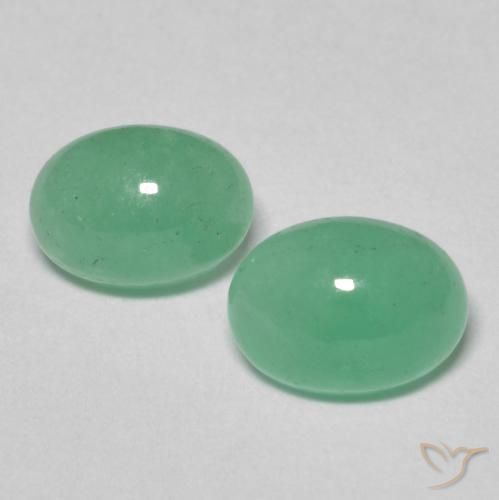 1.89ctw Naturel Vert clair Émeraude, ovale, Translucide