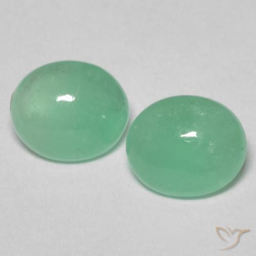 1.35ctw Naturel Vert clair Émeraude, ovale, Translucide