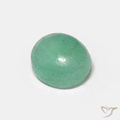 Émeraude Vert clair naturelle ovale, 0.83 ct, Translucide