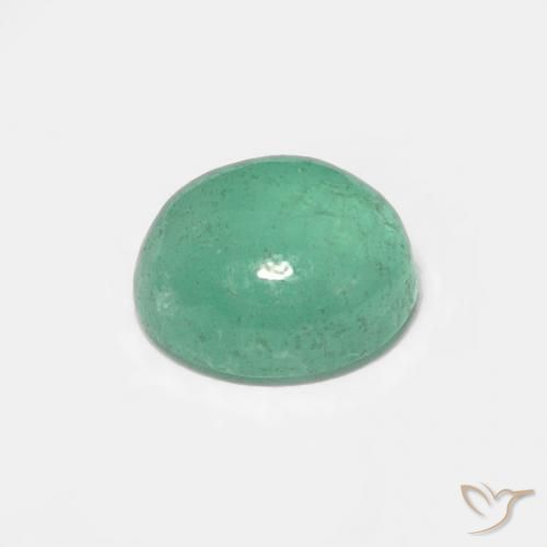 Émeraude Vert clair naturelle ovale, 0.83 ct, Translucide