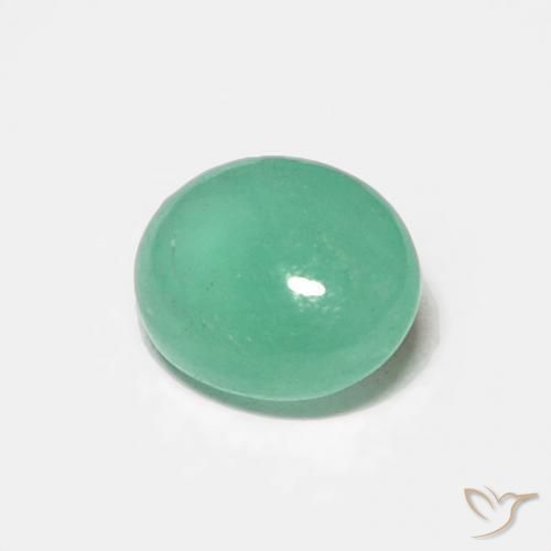 Émeraude Vert clair naturelle ovale, 0.42 ct, Translucide