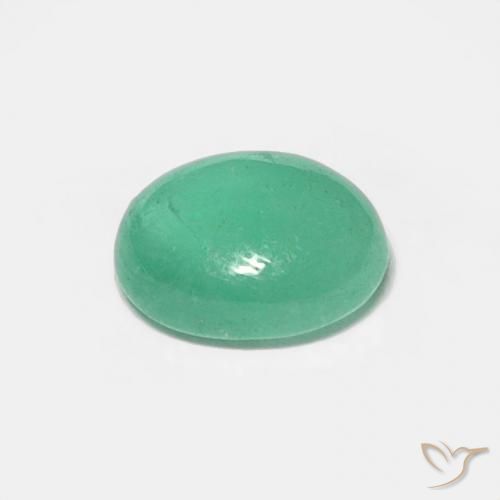 Émeraude Vert clair naturelle ovale, 0.42 ct, Translucide