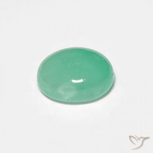 Émeraude Vert clair naturelle ovale, 0.54 ct, Translucide