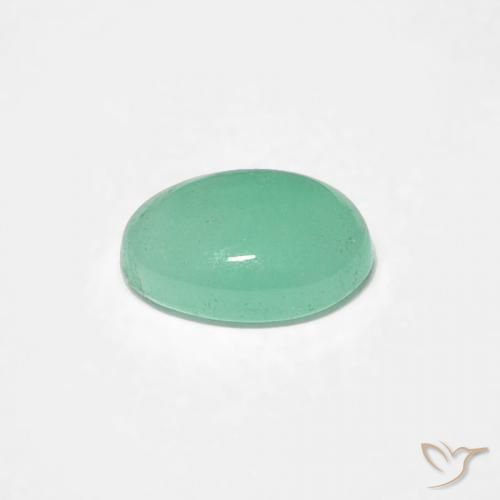 Émeraude Vert clair naturelle ovale, 0.37 ct, Translucide