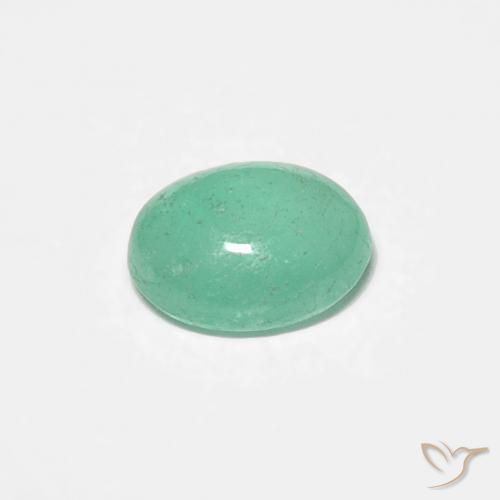 Émeraude Vert clair naturelle ovale, 0.43 ct, Translucide