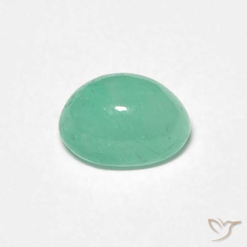 Émeraude Vert clair naturelle ovale, 0.65 ct, Translucide