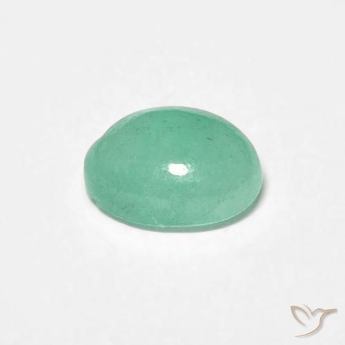 Émeraude Vert clair naturelle ovale, 0.52 ct, Translucide