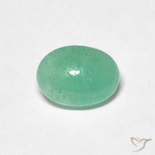 0.79ct Naturel Vert clair Émeraude, ovale, Translucide