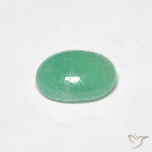 Émeraude Vert clair naturelle ovale, 0.79 ct, Translucide