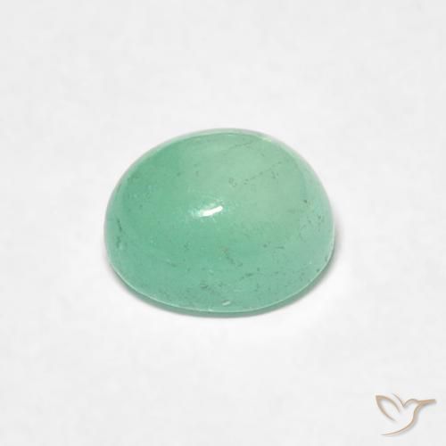 Émeraude Vert clair naturelle ovale, 0.73 ct, Translucide
