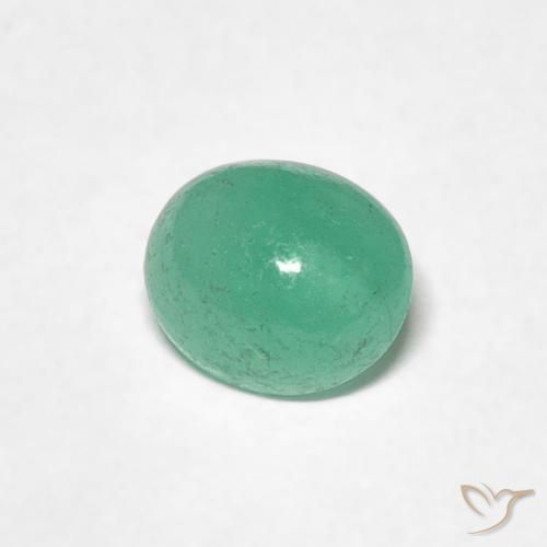 Émeraude Vert clair naturelle ovale, 0.73 ct, Translucide