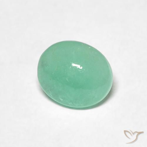 Émeraude Vert clair naturelle ovale, 0.53 ct, Translucide