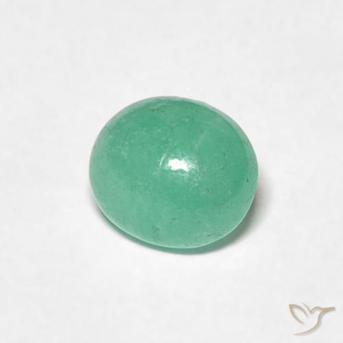 Émeraude Vert clair naturelle ovale, 0.94 ct, Translucide