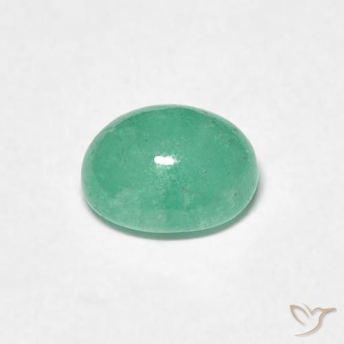 Émeraude Vert clair naturelle ovale, 0.94 ct, Translucide