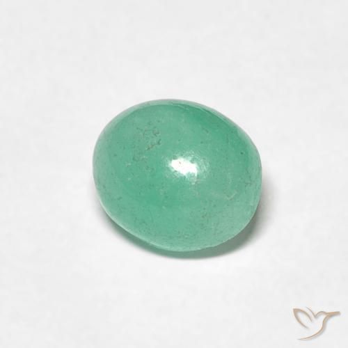 Émeraude Vert clair naturelle ovale, 0.93 ct, Translucide