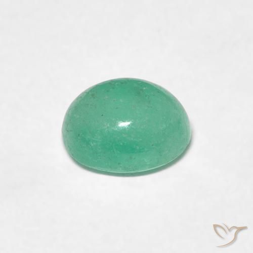 Émeraude Vert clair naturelle ovale, 0.93 ct, Translucide