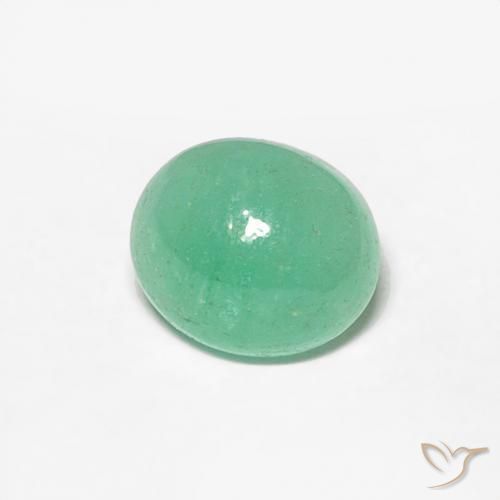 Émeraude Vert pistache naturelle ovale, 0.72 ct, Translucide