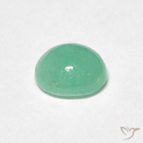 Émeraude Vert pistache naturelle ovale, 0.72 ct, Translucide