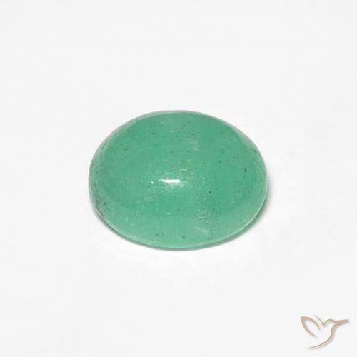 Émeraude Vert clair naturelle ovale, 0.80 ct, Translucide