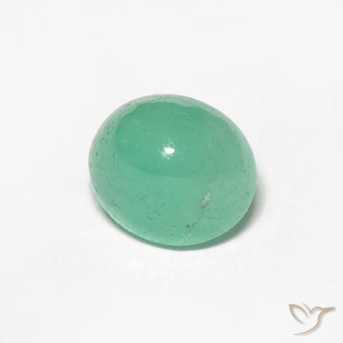 Émeraude Vert pistache naturelle ovale, 0.92 ct, Translucide