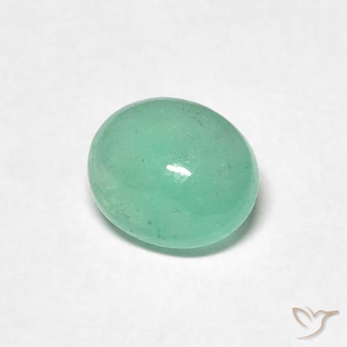 Émeraude Vert pistache naturelle ovale, 0.77 ct, Translucide