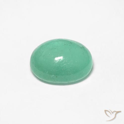 Émeraude Vert pistache naturelle ovale, 0.77 ct, Translucide
