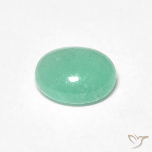 Émeraude Vert clair naturelle ovale, 0.71 ct, Translucide