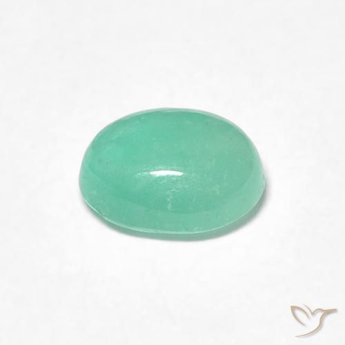Émeraude Vert clair naturelle ovale, 0.71 ct, Translucide