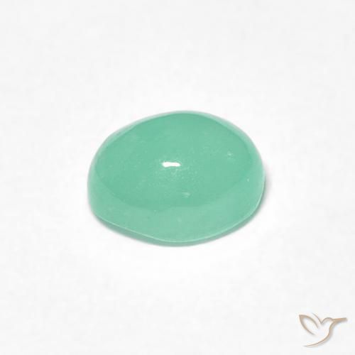 Émeraude Vert pistache naturelle ovale, 0.64 ct, Translucide