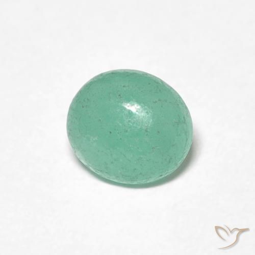 Émeraude Vert clair naturelle ovale, 0.70 ct, Translucide