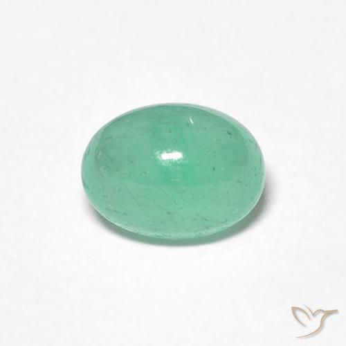 0.80ct Naturel Vert clair Émeraude, ovale, Translucide