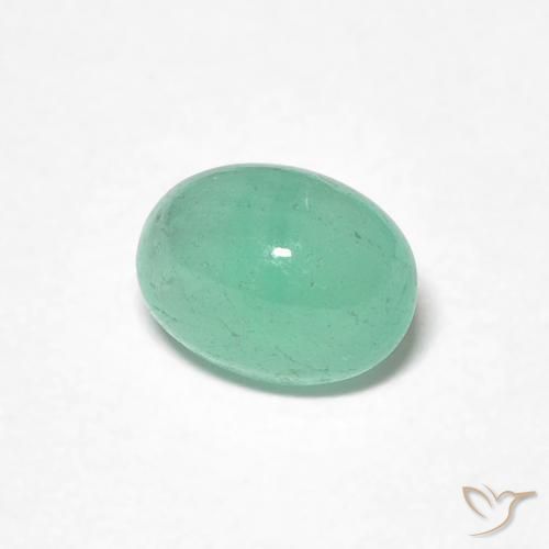 Émeraude Vert clair naturelle ovale, 0.80 ct, Translucide