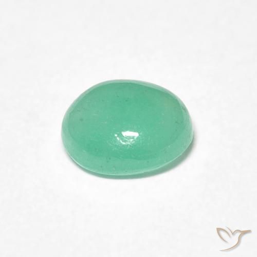 Émeraude Vert clair naturelle ovale, 0.68 ct, Translucide
