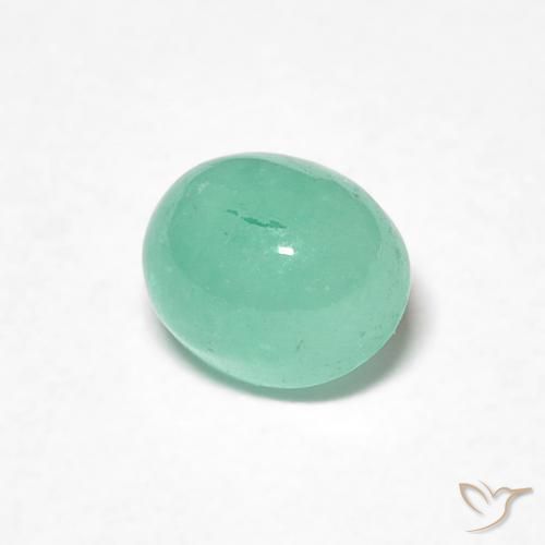 Émeraude Vert clair naturelle ovale, 0.78 ct, Translucide