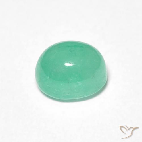 Émeraude Vert clair naturelle ovale, 0.78 ct, Translucide