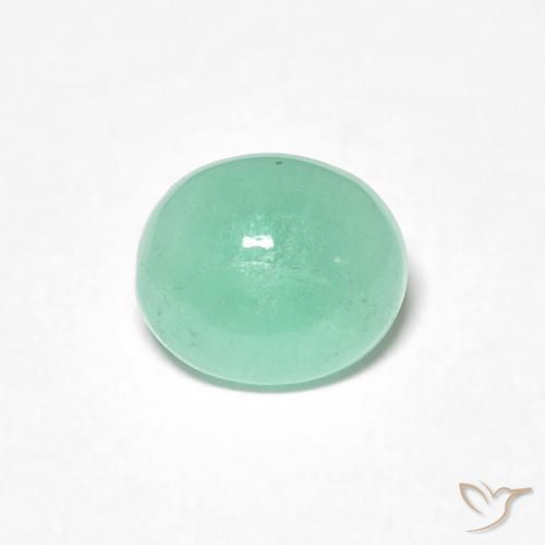0.89ct Naturel Vert clair Émeraude, ovale, Translucide