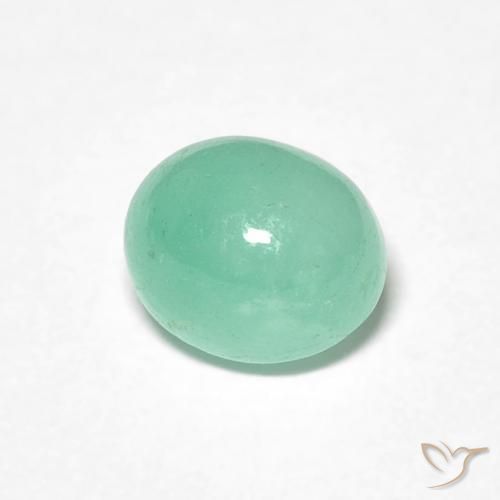 Émeraude Vert pistache naturelle ovale, 0.85 ct, Translucide