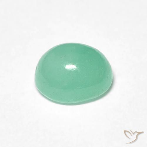 Émeraude Vert pistache naturelle ovale, 0.85 ct, Translucide