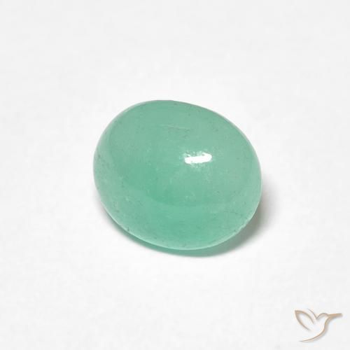 Émeraude Vert clair naturelle ovale, 1.22 ct, Translucide
