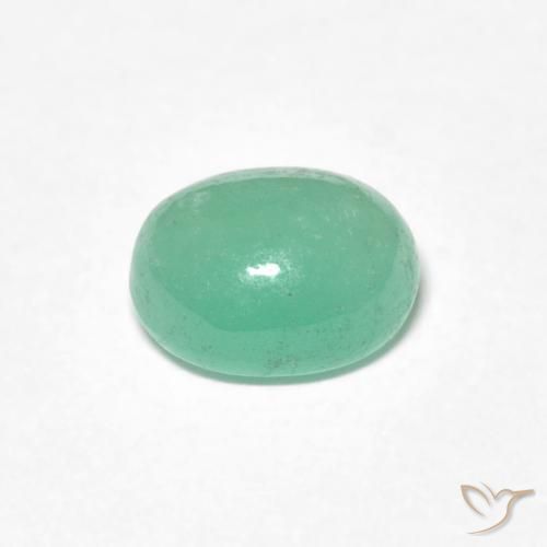 Émeraude Vert clair naturelle ovale, 1.07 ct, Translucide