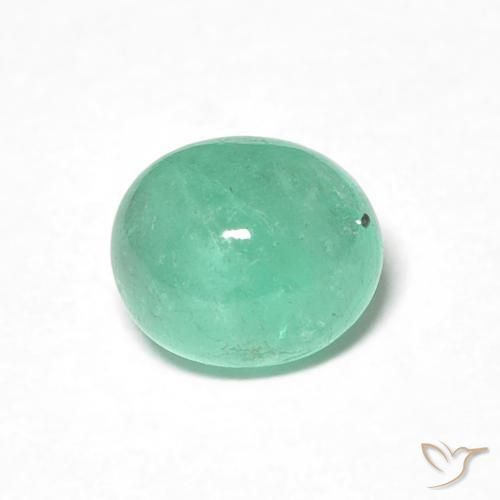 0.88ct Naturel Vert clair Émeraude, ovale, Translucide