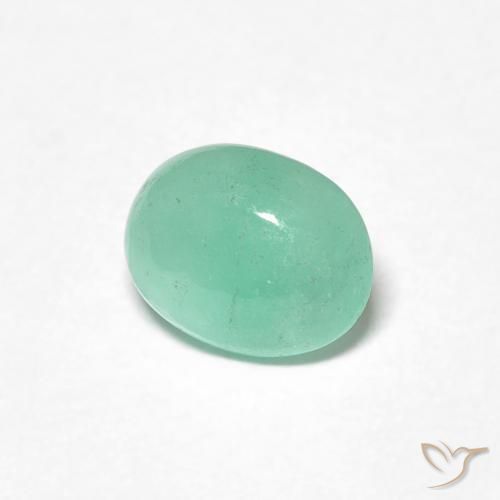 Émeraude Vert pistache naturelle ovale, 0.85 ct, Translucide