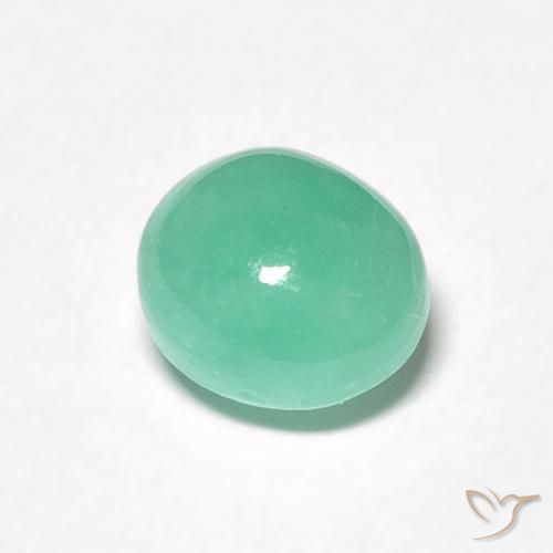 Émeraude Vert pistache naturelle ovale, 1.27 ct, Translucide