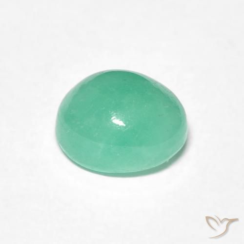Émeraude Vert pistache naturelle ovale, 1.27 ct, Translucide