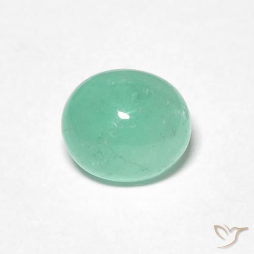 1.12ct Naturel Vert clair Émeraude, ovale, Translucide