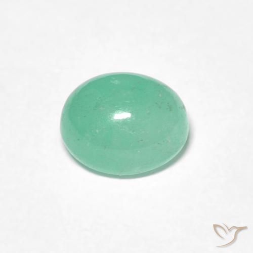 Émeraude Vert clair naturelle ovale, 1.12 ct, Translucide