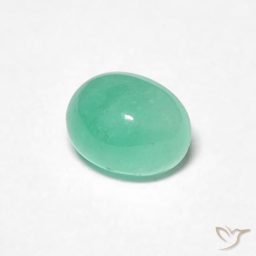 Émeraude Vert clair naturelle ovale, 0.43 ct, Translucide