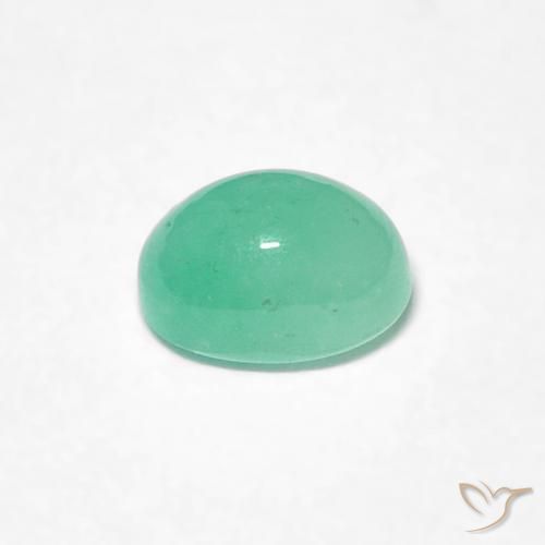 Émeraude Vert clair naturelle ovale, 0.43 ct, Translucide